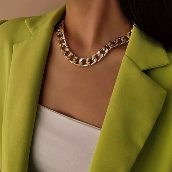My Added Sparkle Jewelry - Unisex Gold Cuban Long Chain